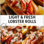 Close-up of a fresh lobster roll without mayo served on a toasted bun as a lobster sandwich.